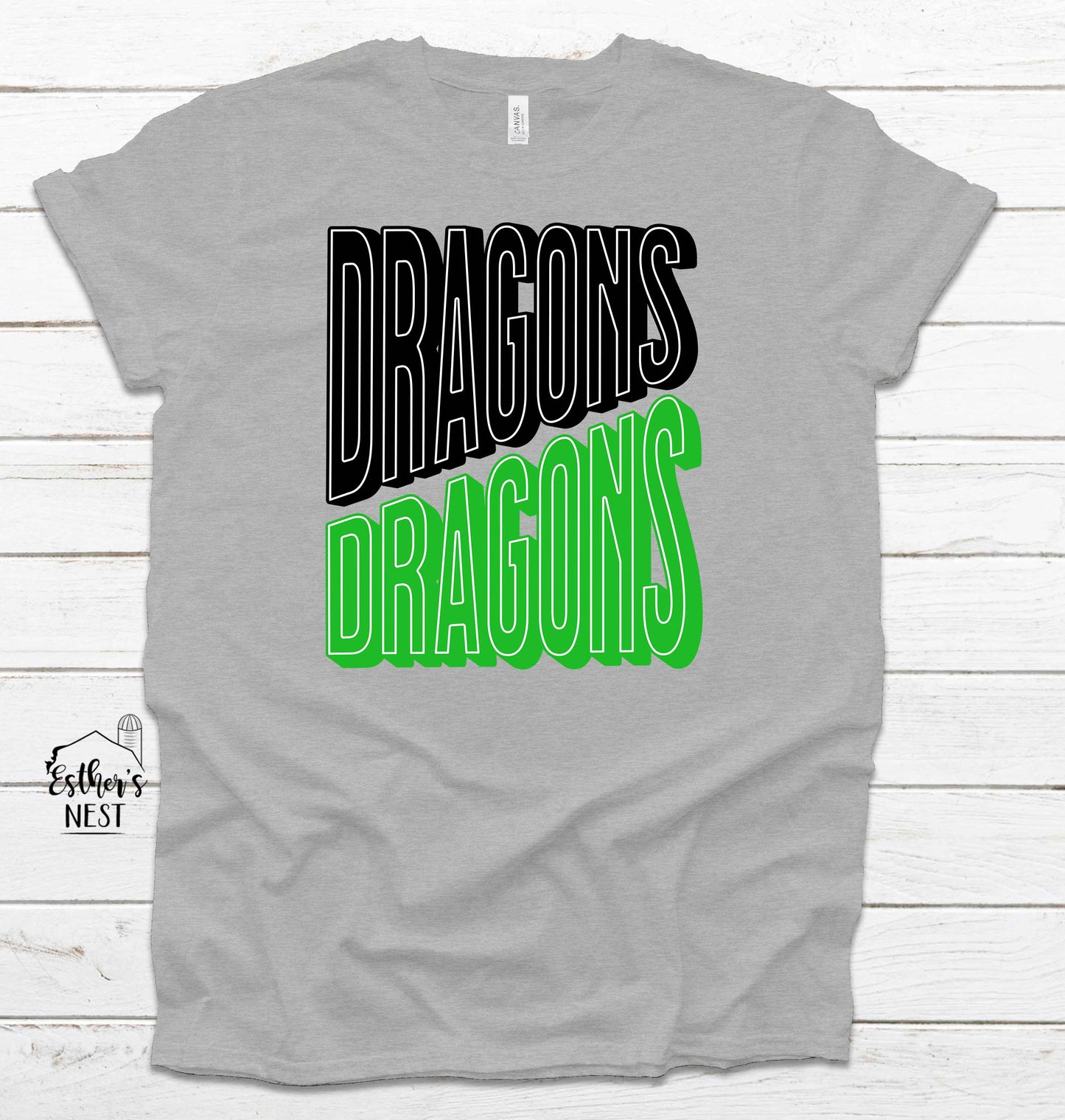 Double Dragon School Spirit Wear Adult Tee | HJHS | Spirit Wear Collection