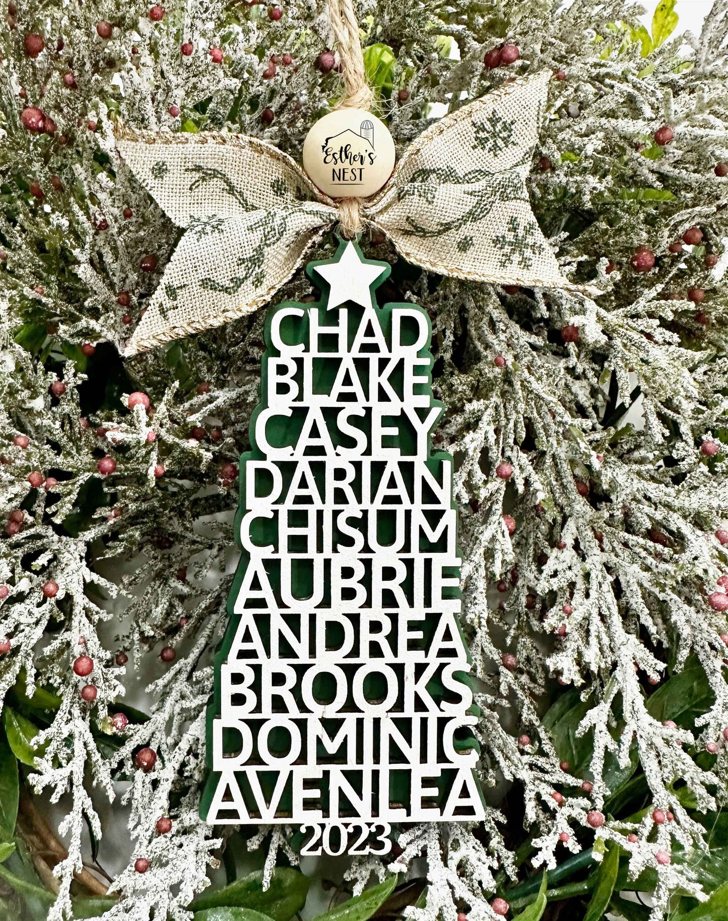 Personalized Family Tree Christmas Ornament | Christmas Collection