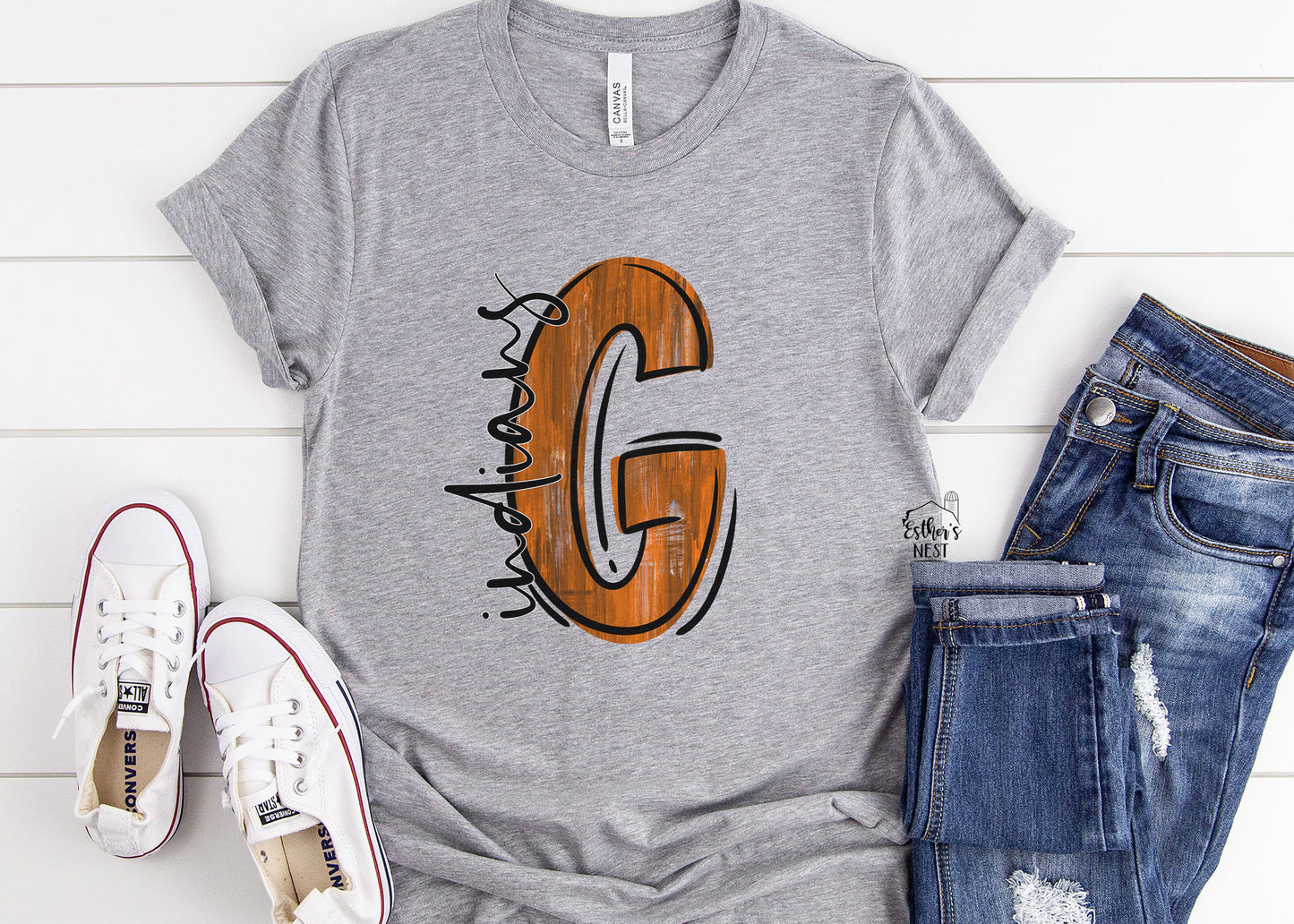 Brushstroke Adult Spirit Tee | Gillespie Indians | Spirit Wear
