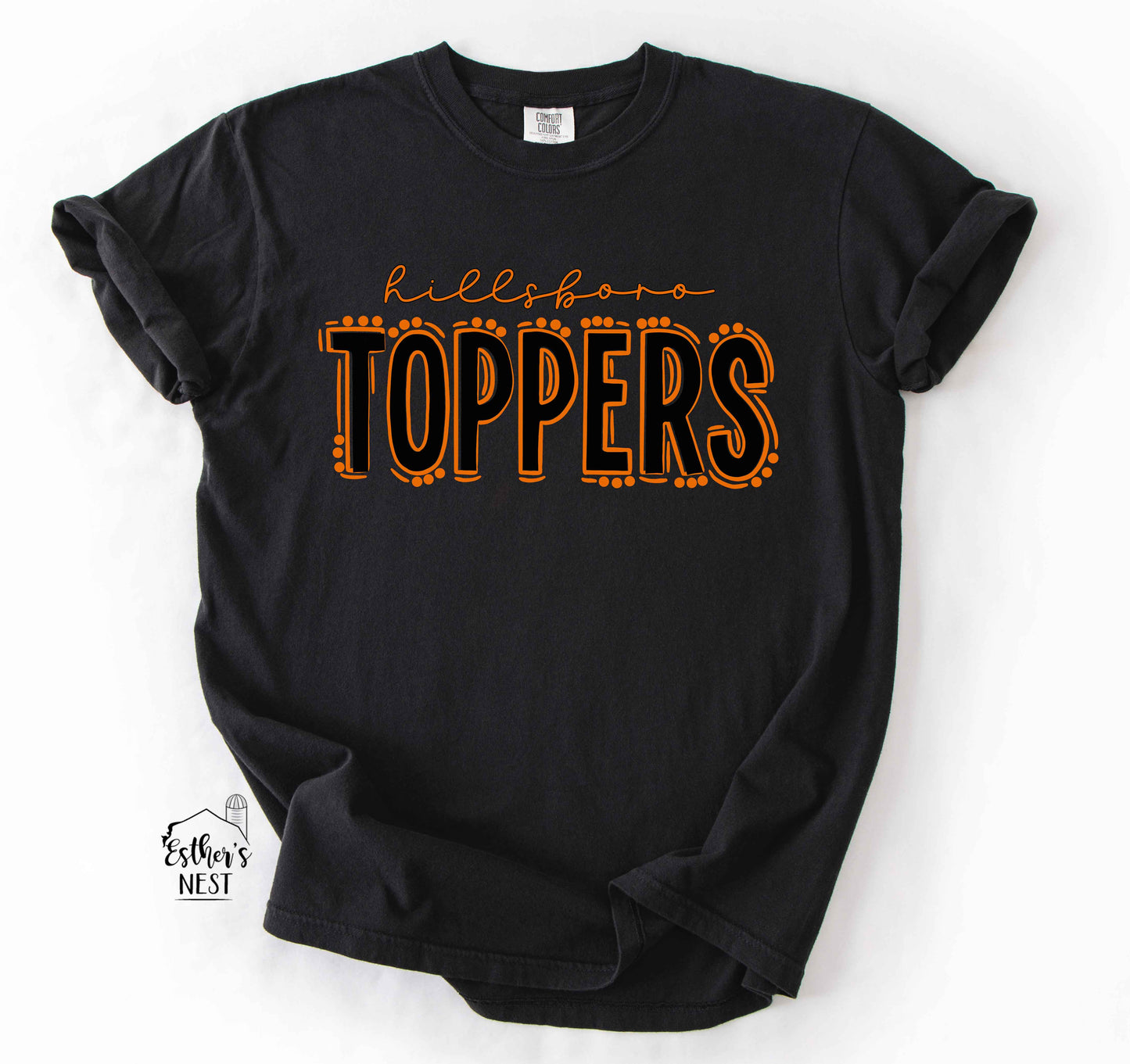 Line & Dot Toppers School Spirit Wear Adult Tee | Hillsboro | Spirit Wear Collection