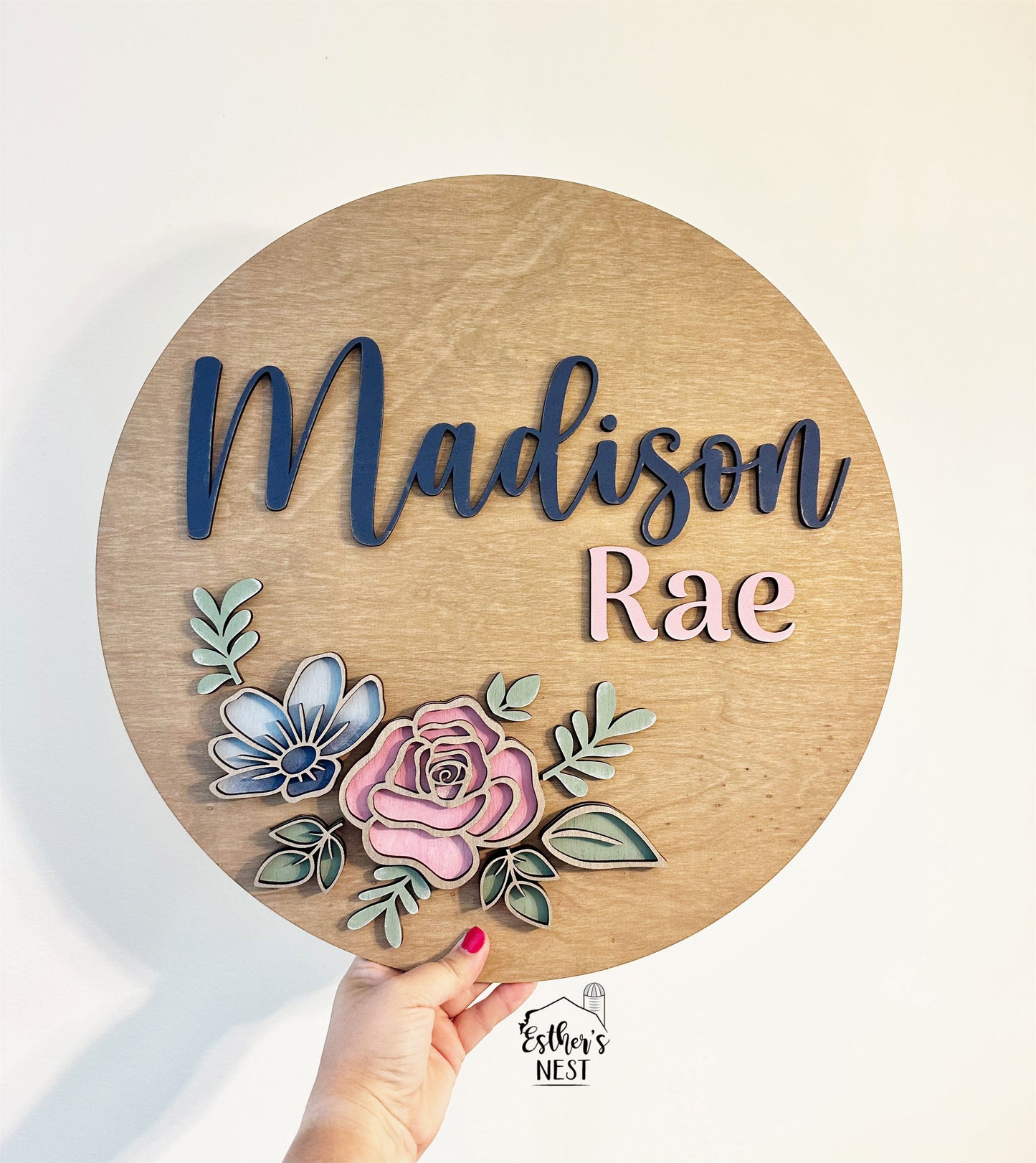 Custom Floral Name Sign | Baby Collection | Children's Collection | Home Decor