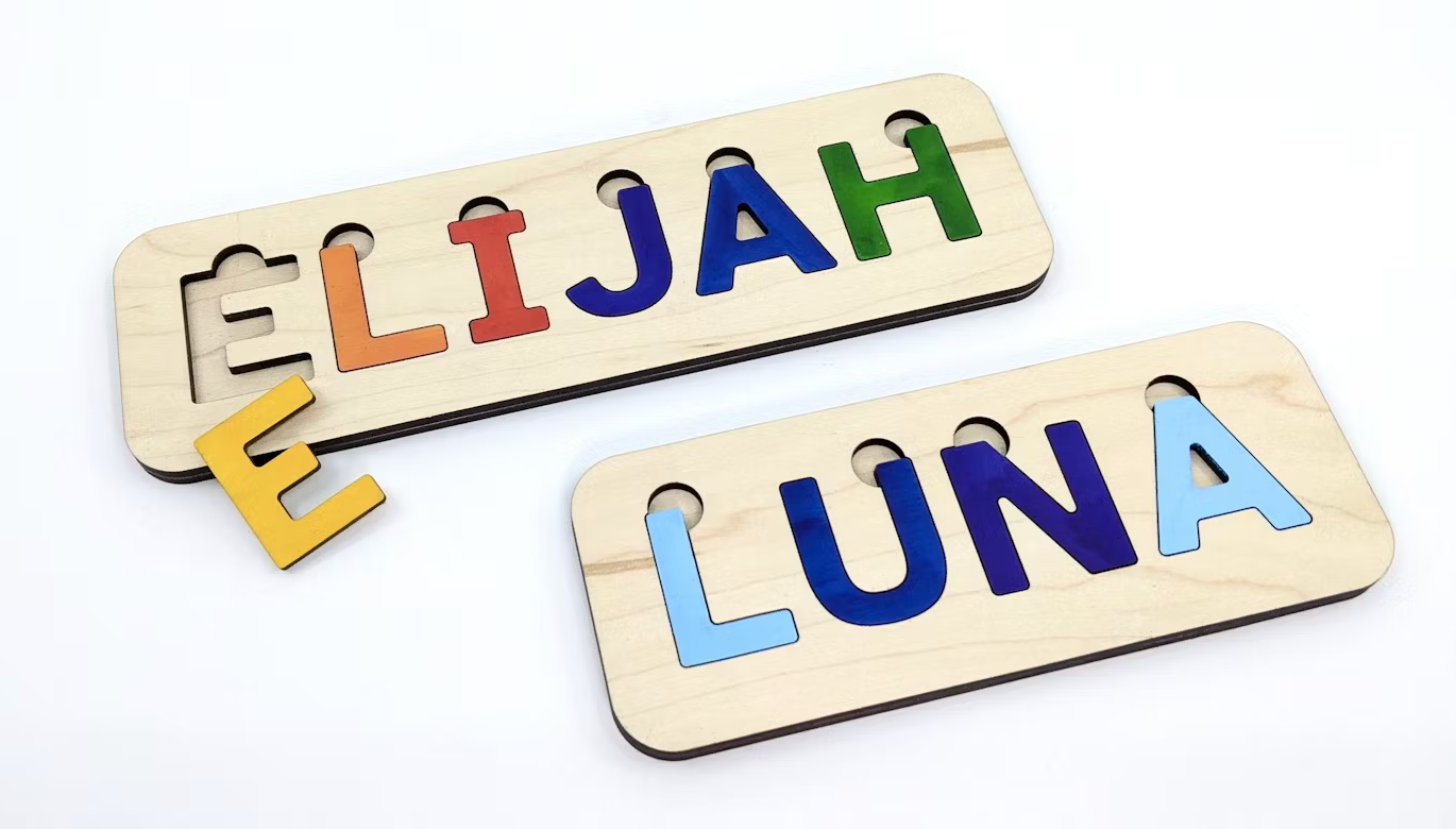 Personalized Wooden Name Puzzle | Easter Collection | Children's Collection | Baby Collection