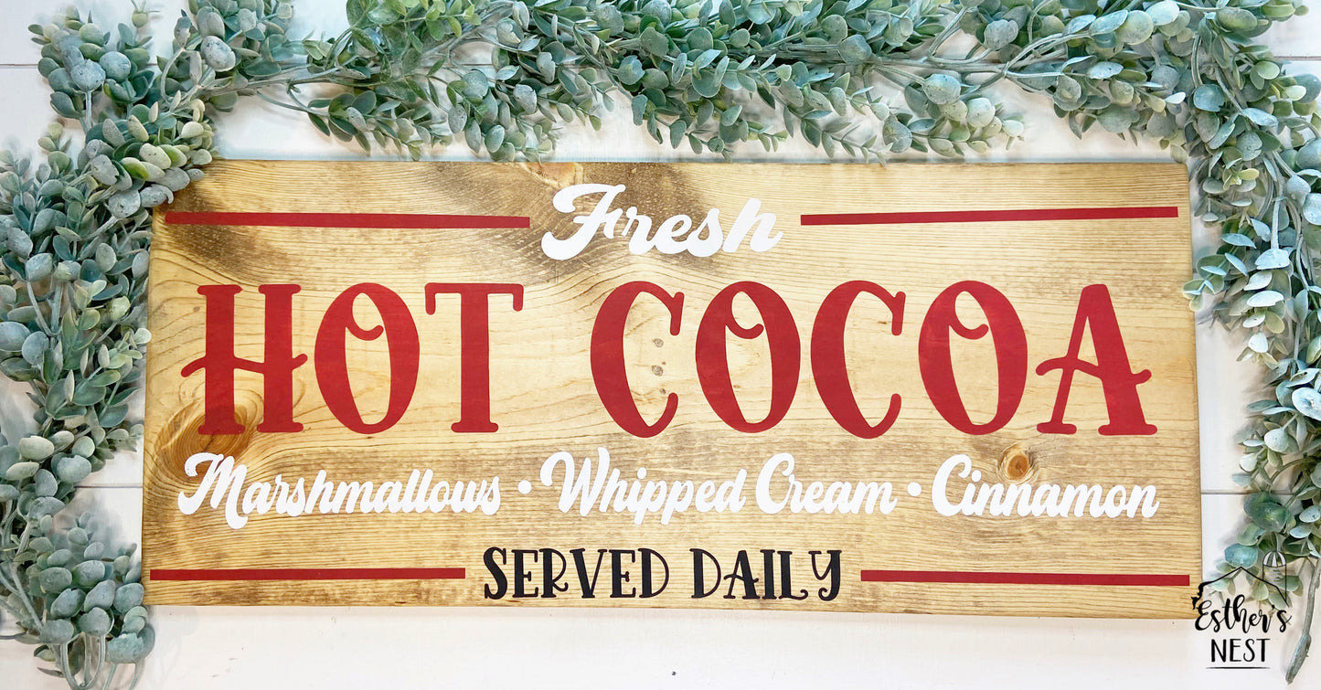 Hot Cocoa Sign | Home Decor | Winter Collection