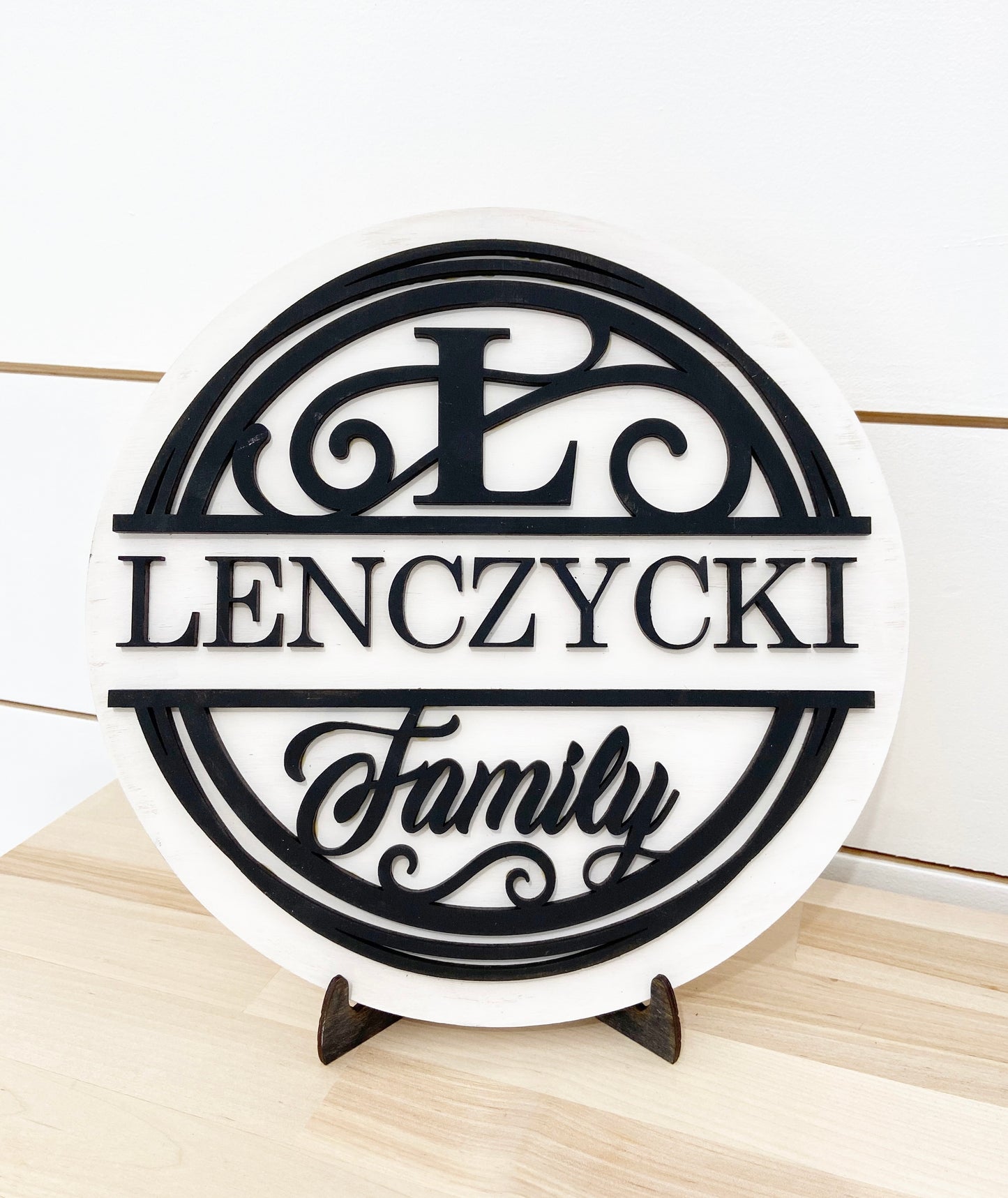 Personalized Monogram Wood Table Sign | Home Decor | Everyday Collection