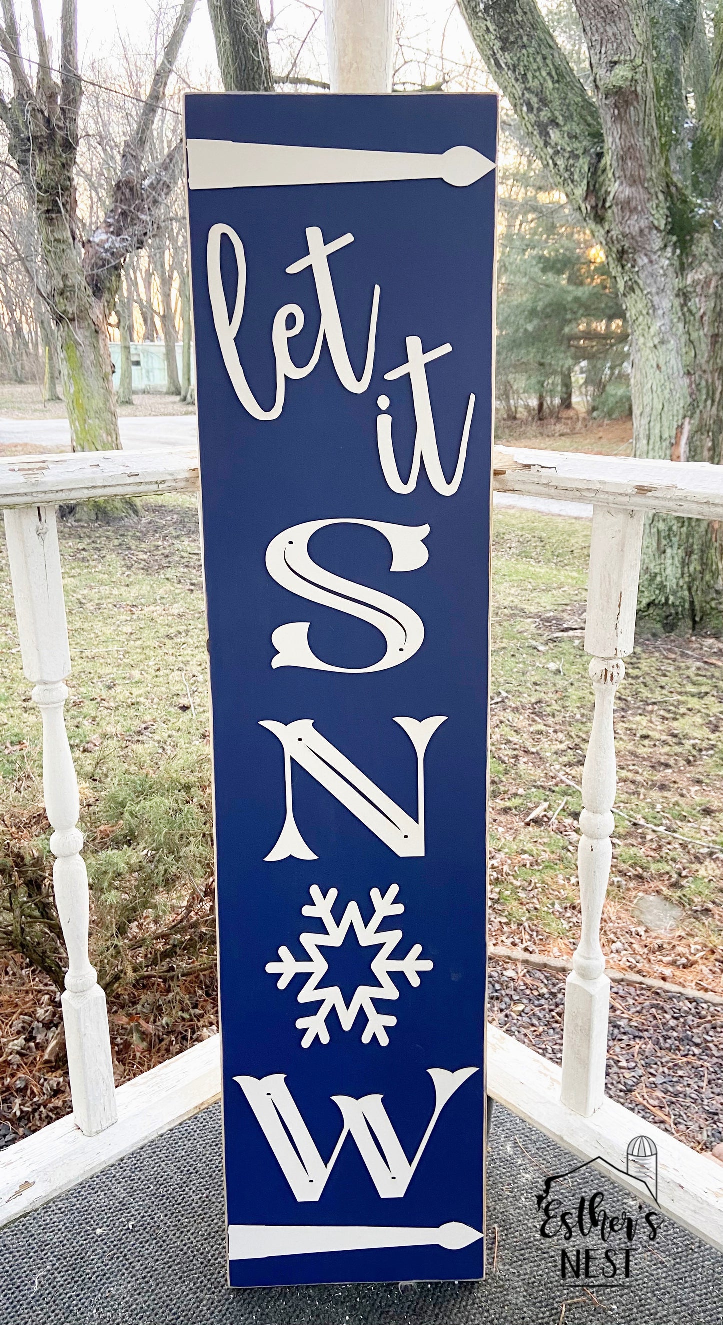 Let it Snow Porch Leaner | Home Decor | Winter Collection