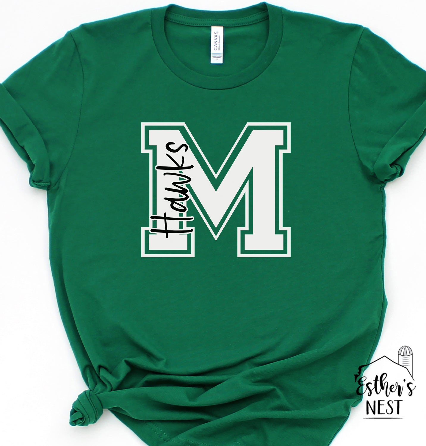 Custom Varsity School Spirit Wear Adult Tee | Meridian Hawks | Spirit Wear