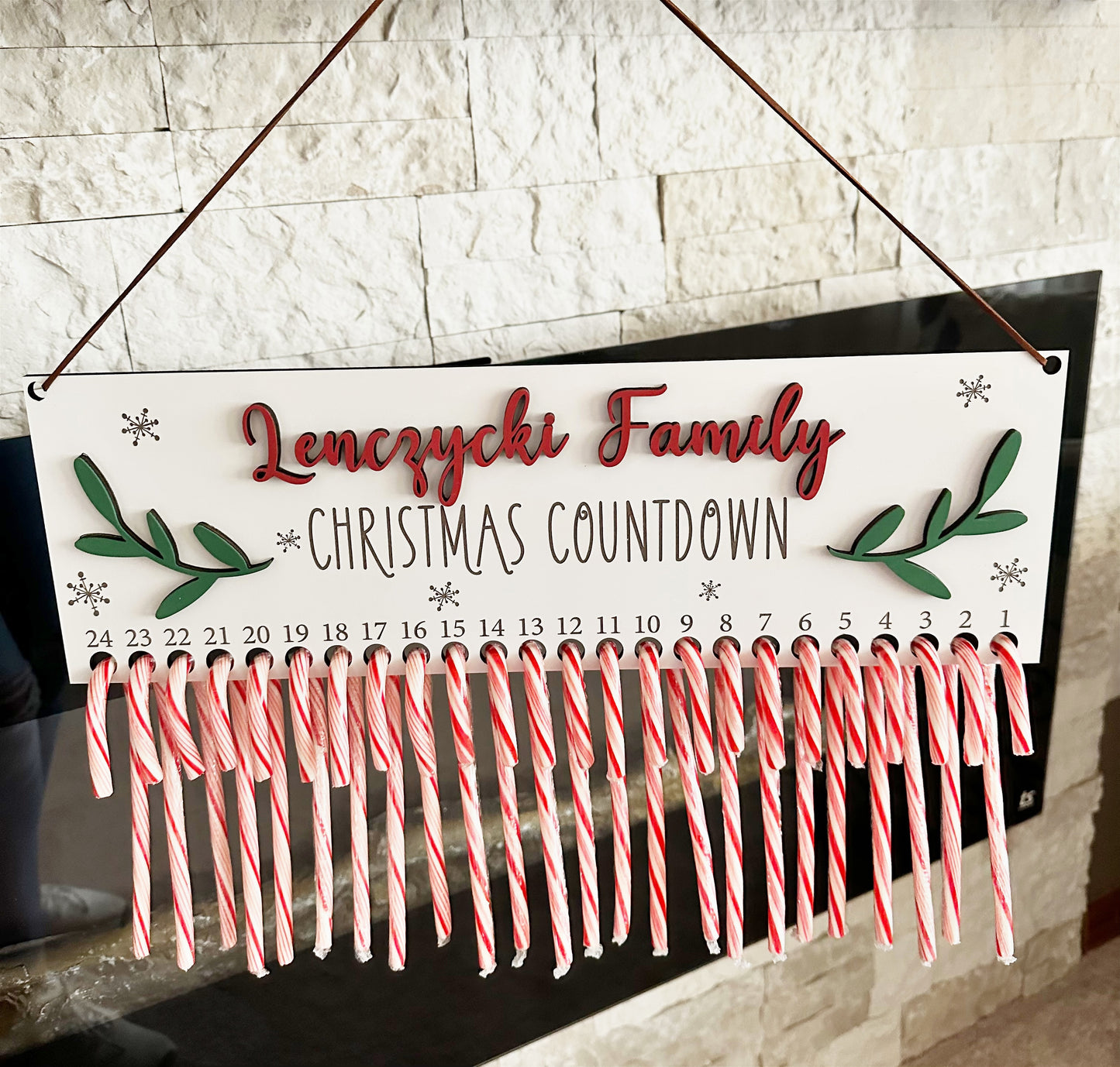 Personalized Candy Cane Christmas Countdown | Christmas Collection