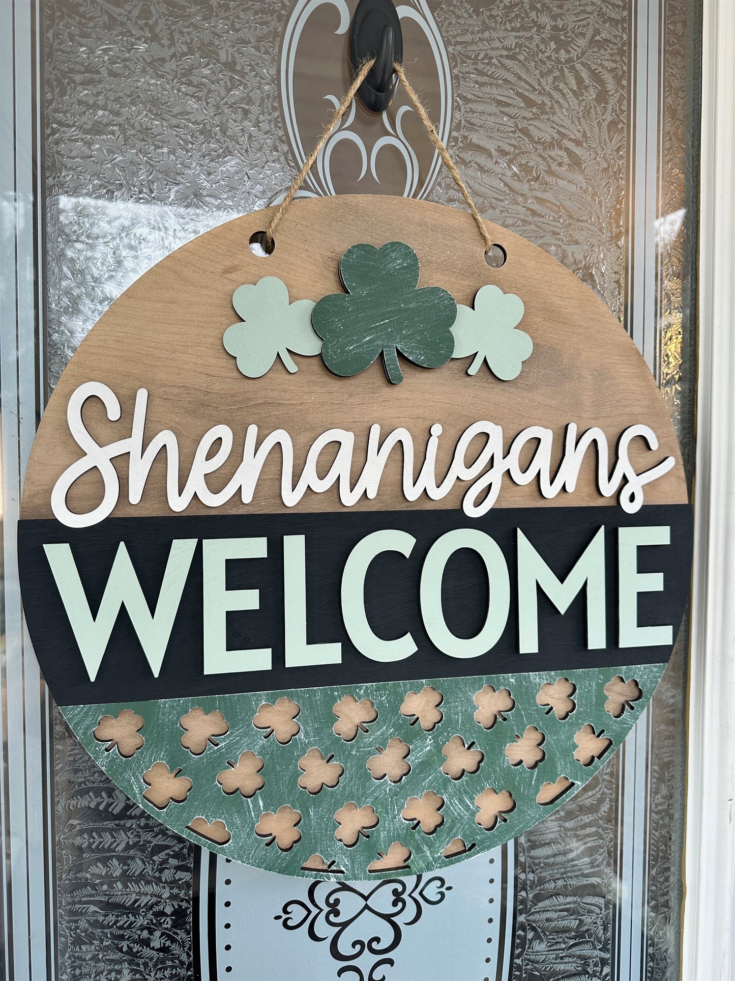 Shenanigans Welcome St. Patrick's Day Door Hanger | Door Hanger Collection | St. Patrick's Day Collection | DIY Kits