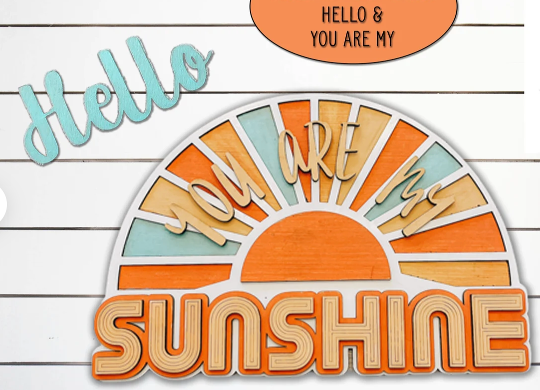 Sunshine Table Sign | Kids Collection | DIY Collection