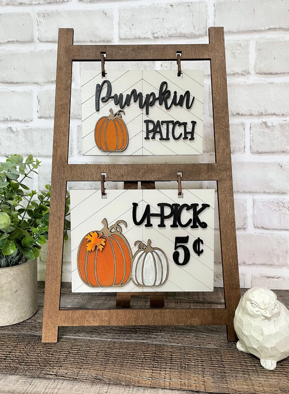 PUMPKIN LADDER FRAME INSERT OF THE MONTH - AUGUST 2022 NESTING BOX EXCLUSIVE