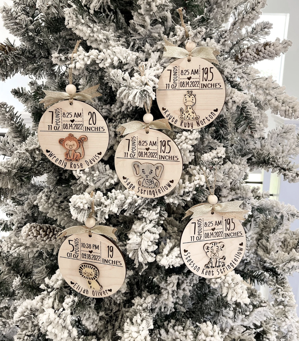 New Baby Birth Stat Christmas Ornament | Christmas Decor