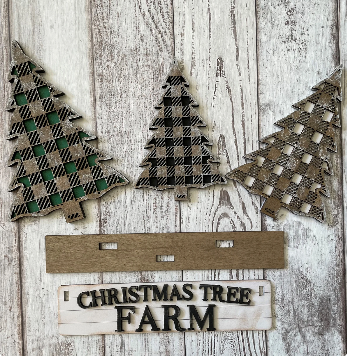 CHRISTMAS TREE FARM WAGON INSERT - NESTING BOX EXCLUSIVE