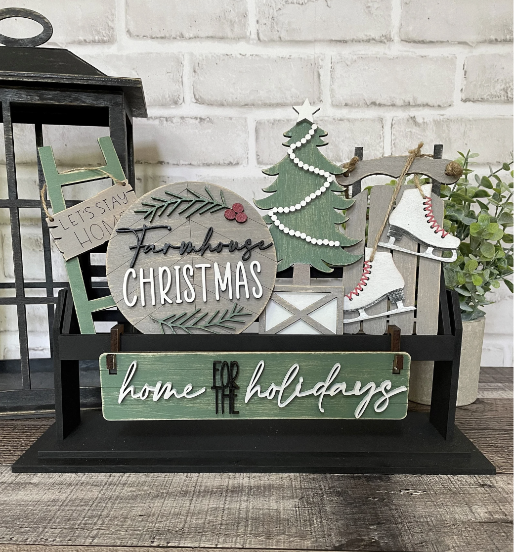 FARM CHRISTMAS WAGON INSERT - NESTING BOX EXCLUSIVE