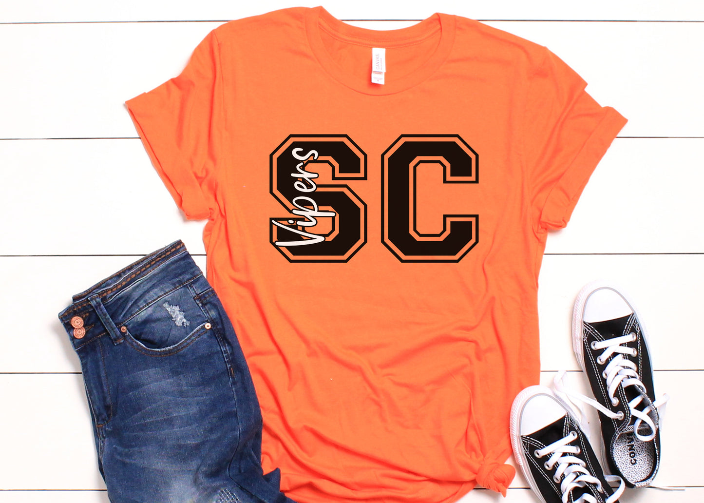 Custom Varsity School Spirit Wear Adult Tee | South County Vipers | Spirit Wear