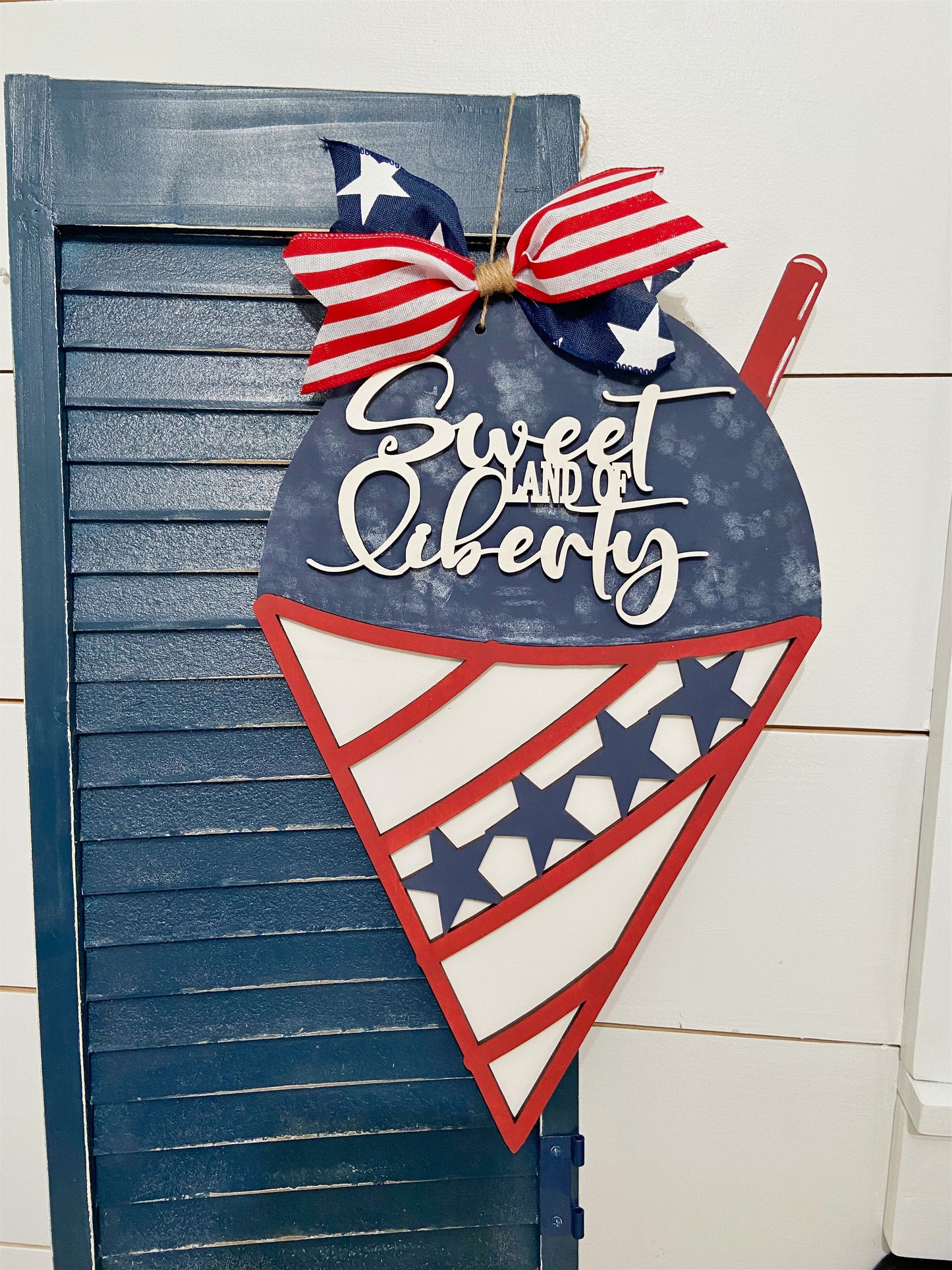 Sweet Land of Liberty Hanging Sign | Adult DIY Kit | Patriotic Collection