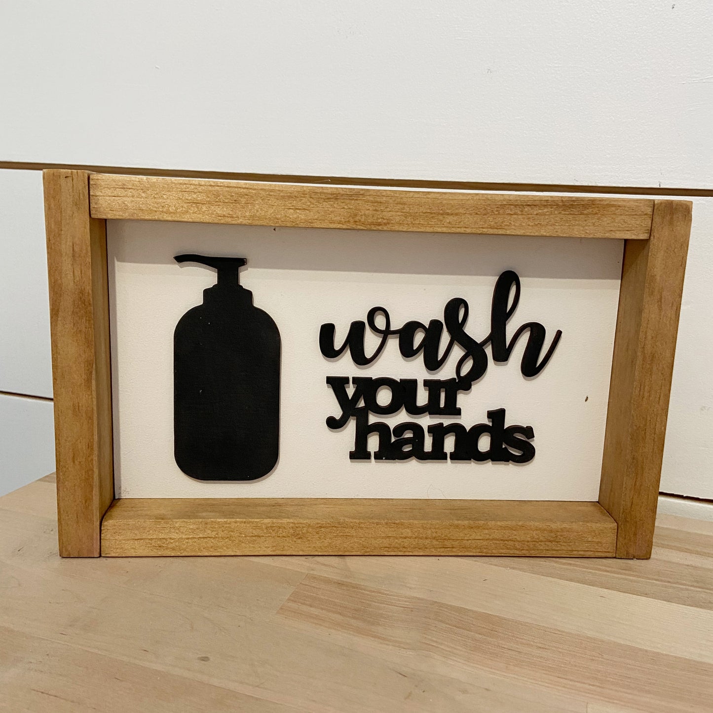 Wash your Hands 3D sign | Christmas Collection | Everyday Collection | Bathroom Collection