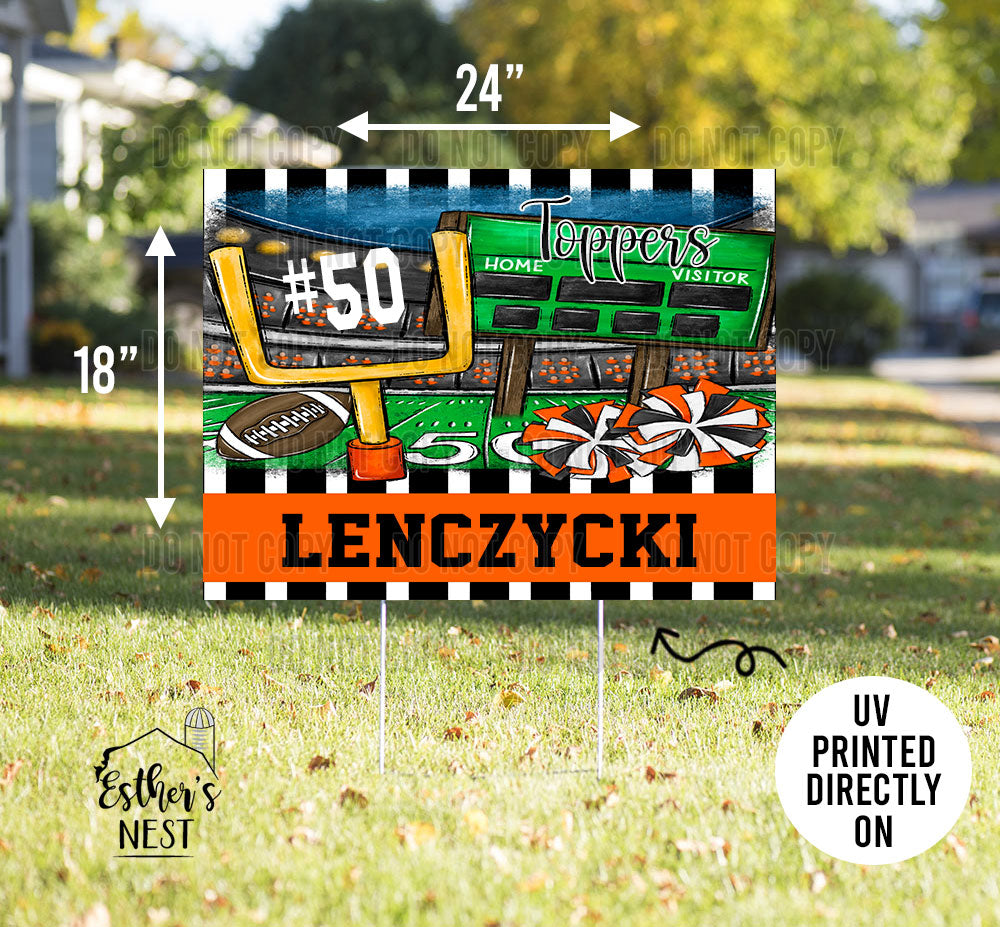 Football Yard Sign Sports Collection Spirit Wear Collection