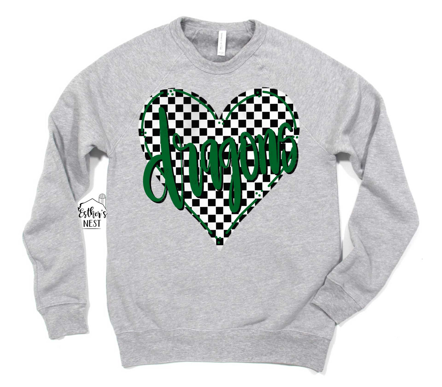 Mascot Heart Spirit Wear Adult Tee | CUSTOMIZEABLE TEAM COLORS | Spirit Wear Collection