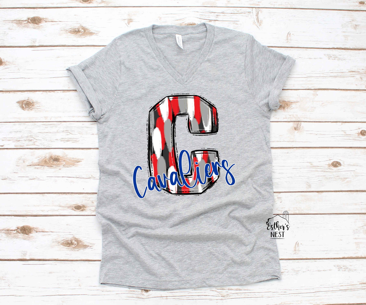 Funky Sport Spirit Wear Adult Tee | Carlinville Cavaliers | Spirit Wear