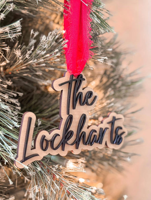 Personalized Family Name Christmas Ornament | Christmas Collection