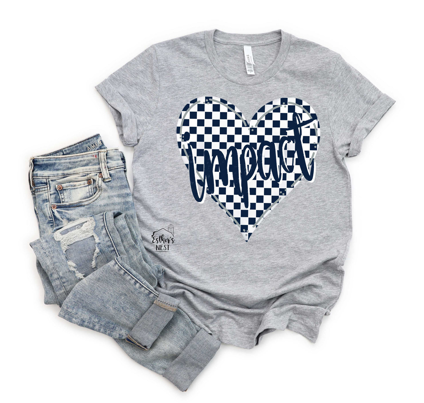 Mascot Heart Spirit Wear Adult Tee | CUSTOMIZEABLE TEAM COLORS | Spirit Wear Collection