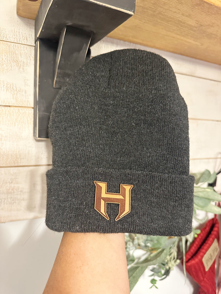 Topper Leather Patch Stocking Cap Hillsboro Toppers Hat Collection