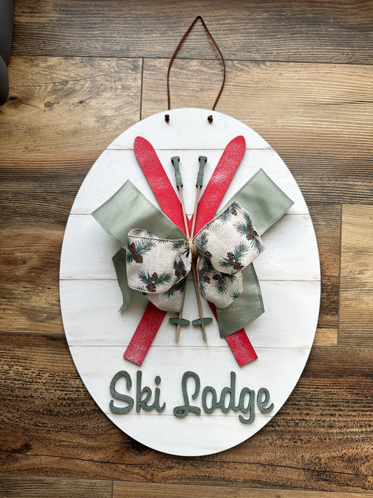 Ski Lodge Door Hanger | Door Hanger Collection | Home Decor Collection | Winter Collection | Christmas Collection