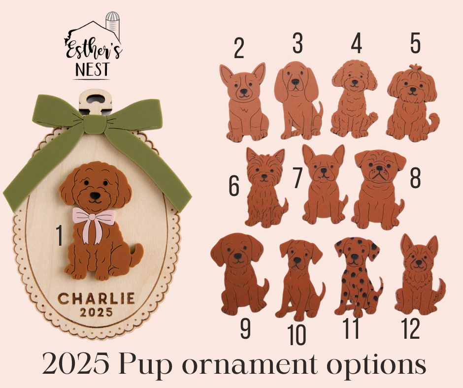 2025 Personalized Pup Christmas Ornament | Christmas Collection