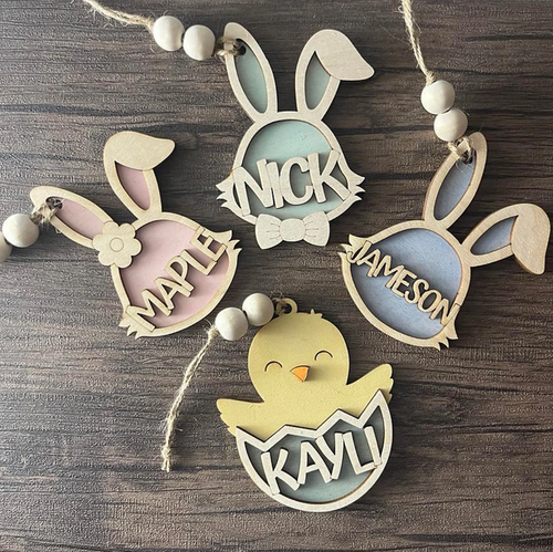 Personalized Chick or Bunny Easter Basket Tag | Easter Collection | Spring Collection