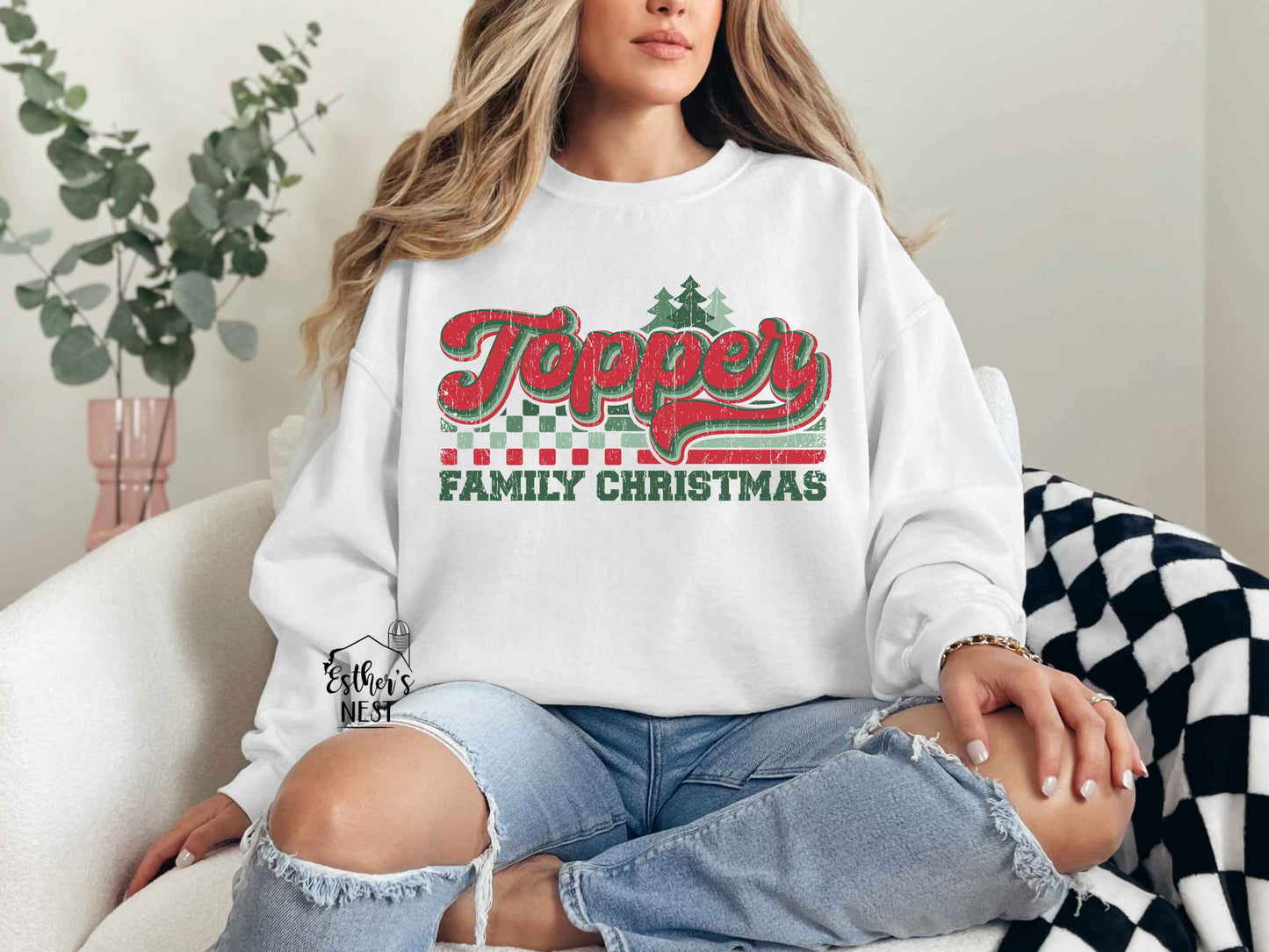 Topper Family Christmas School Spirit Wear Adult Sweatshirts | Hillsboro | Spirit Wear Collection