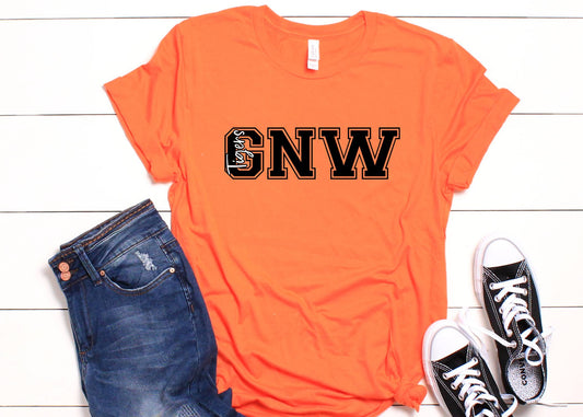 Custom Varsity School Spirit Wear Adult Tee | Greenfield North Western Tigers | Spirit Wear