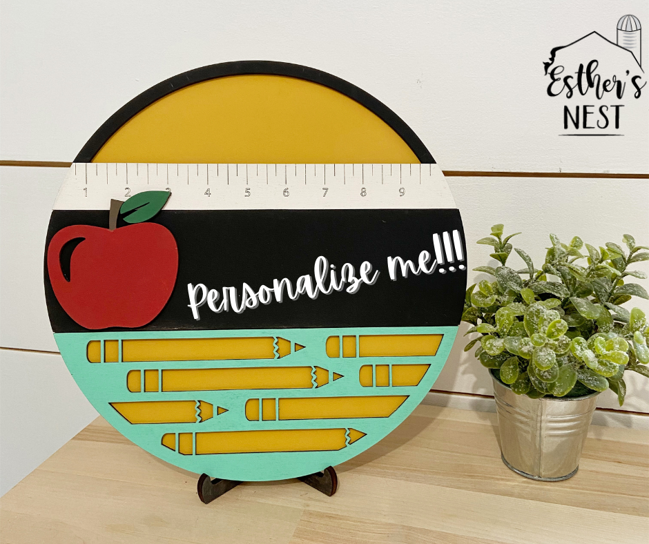 Personalized Classroom Door Hanger or Desk Sign | Adult DIY Collection | Educator Collection