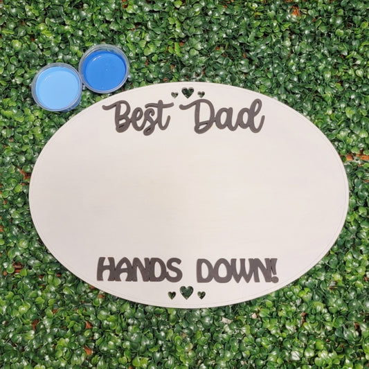 Best Dad/Grandpa Handprint Sign | Home Decor Collection | Father's Day