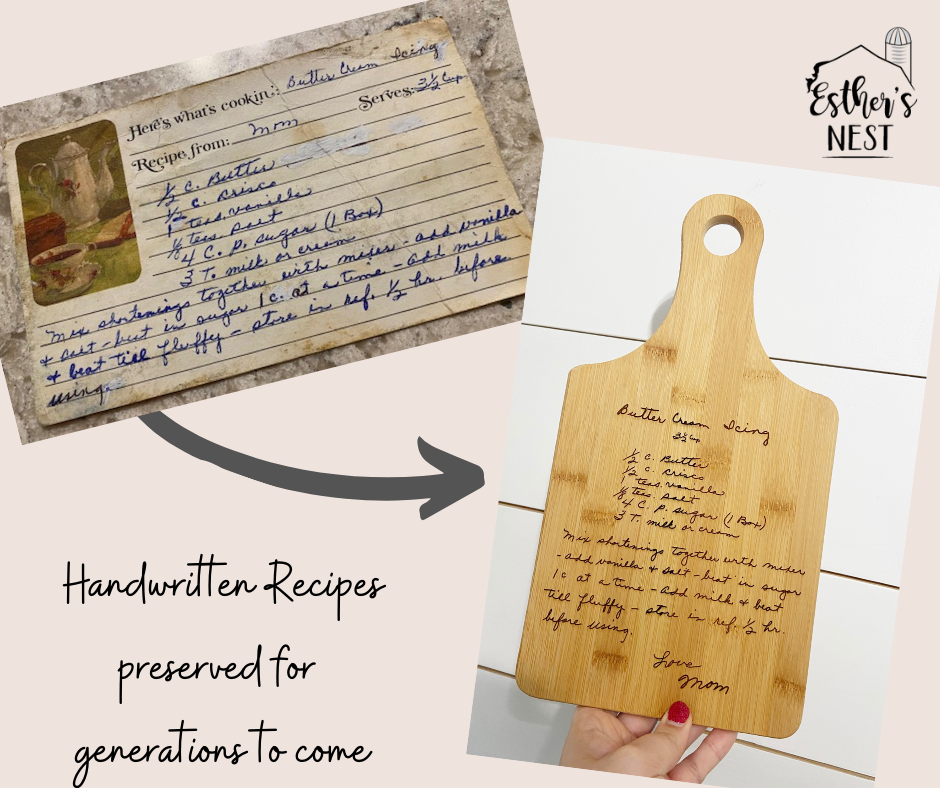 Handwritten Recipe Engraved Cutting Board | Cutting Board Collection | Everyday Collection