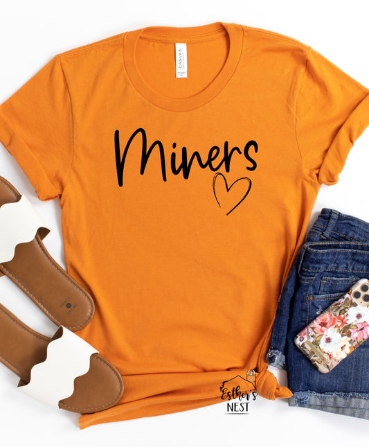 Custom School Spirit Wear Adult Tee | Gillespie Miners Spirit Wear