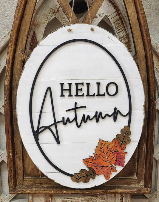 Hello Autumn Door Hanger | Fall Collection | Adult DIY Kit