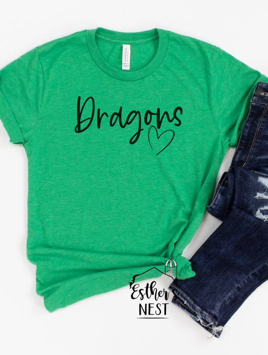Custom School Spirit Wear Adult Tee | Hillsboro JH Dragons | Spirit Wear