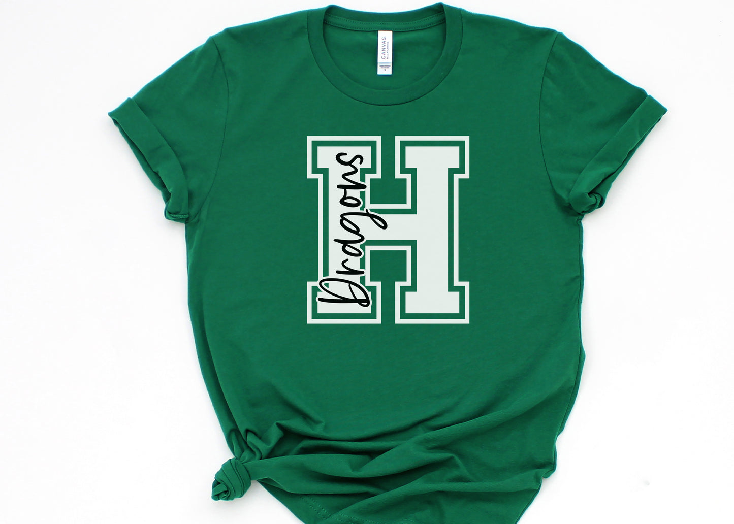Custom Varsity School Spirit Wear Adult Tee | HJHS Dragons | Spirit Wear