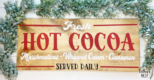 Hot Cocoa Sign | Home Decor | Winter Collection
