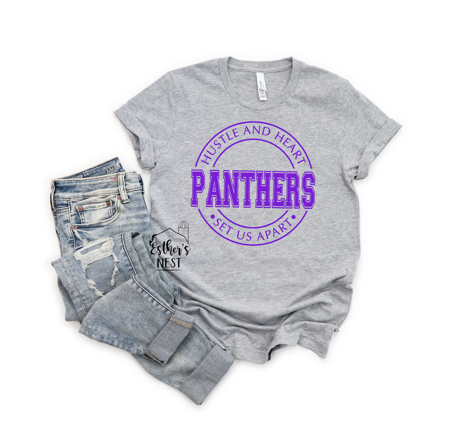Litchfield Panthers Hustle & Heart OG 2022 Fall School Spirit Wear Adult Tee | Litchfield Panthers | Spirit Wear Collection