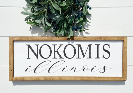 Custom City Name Wood Sign, Home Decor