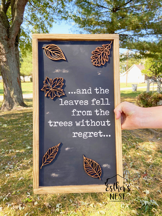And the Leaves Fell.. Fall Wood Sign | Home Decor