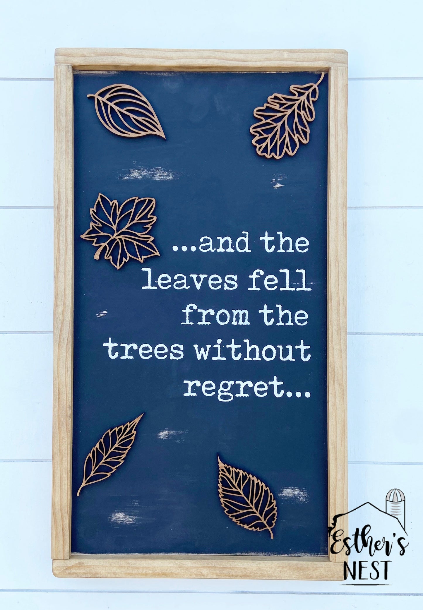 And the Leaves Fell.. Fall Wood Sign | Home Decor