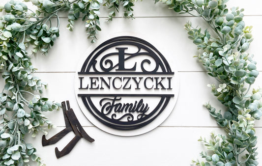 Personalized Monogram Wood Table Sign | Home Decor | Everyday Collection