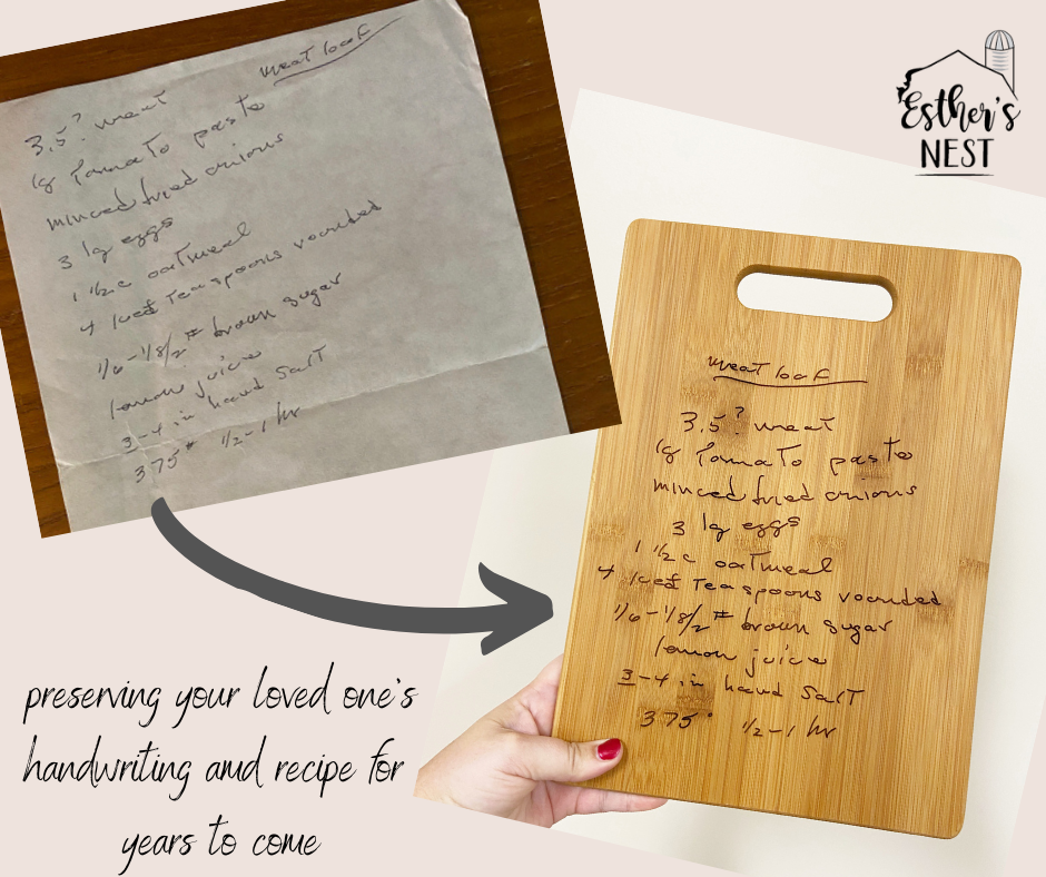 Handwritten Recipe Engraved Cutting Board | Cutting Board Collection | Everyday Collection