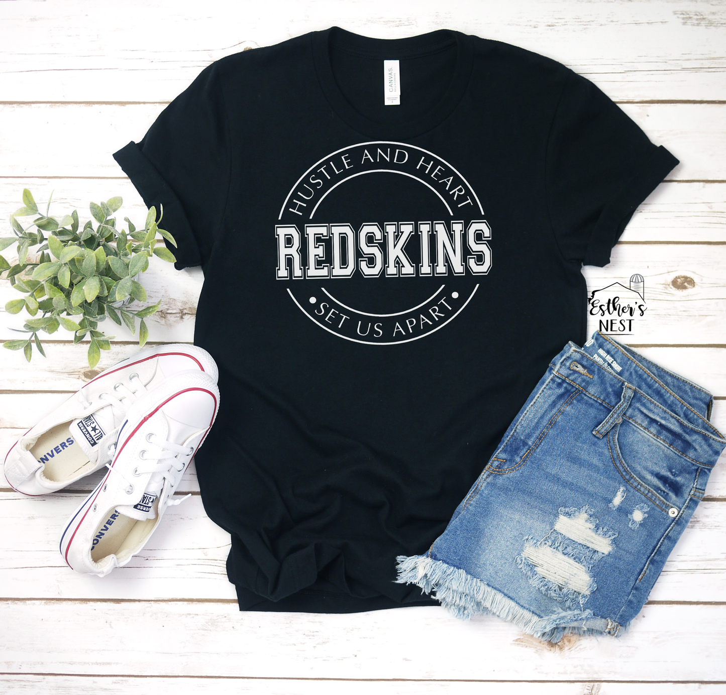 Nokomis Redskins Hustle & Heart OG 2022 Fall School Spirit Wear Adult Tee | Nokomis Redskins | Spirit Wear Collection