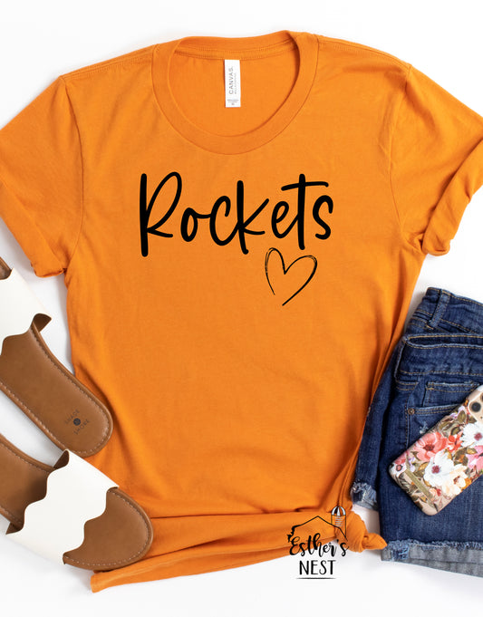 Custom School Spirit Wear Adult Tee | Rochester Rockets | Spirit Wear