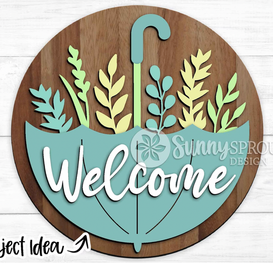 Welcome Umbrella Table Sign | DIY Collection