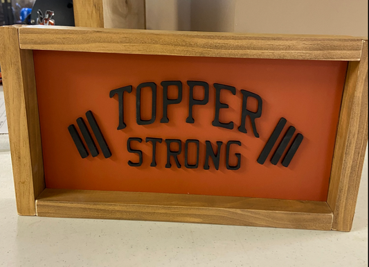 Hillsboro Topper Strong Wood Sign | Hillsboro Hiltoppers | Sports Collection