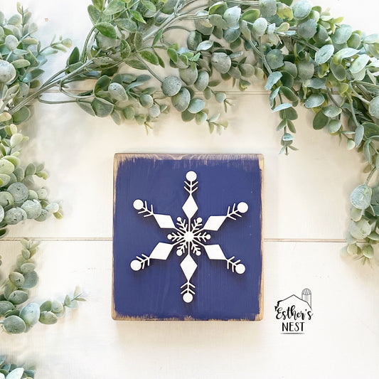 Snowflake Shelf Sitter | Home Decor | Winter Collection